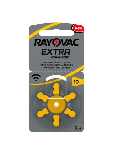 Pilas Rayovac Extra amarillas para audífonos (10)