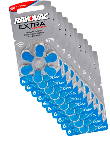 Pilas Rayovac Extra Azules para audífonos (675)